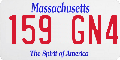 MA license plate 159GN4