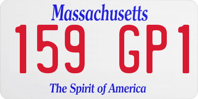MA license plate 159GP1