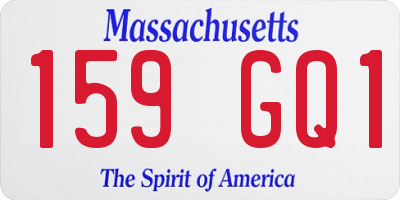 MA license plate 159GQ1