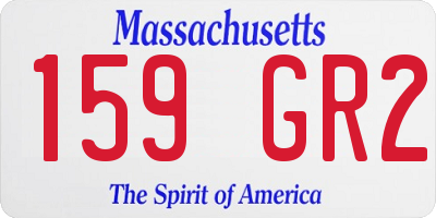 MA license plate 159GR2