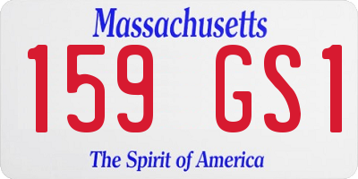 MA license plate 159GS1