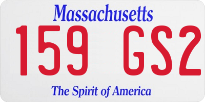 MA license plate 159GS2