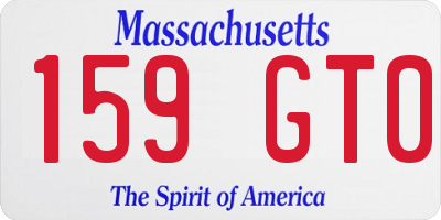 MA license plate 159GT0