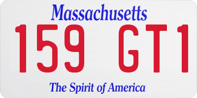 MA license plate 159GT1