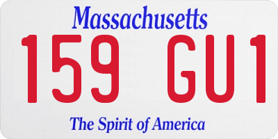 MA license plate 159GU1