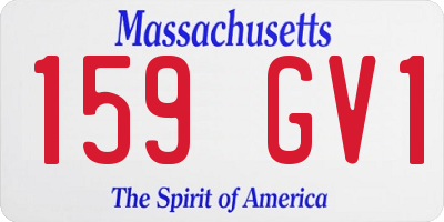 MA license plate 159GV1