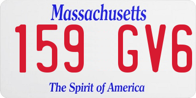 MA license plate 159GV6