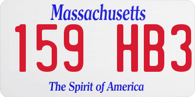 MA license plate 159HB3