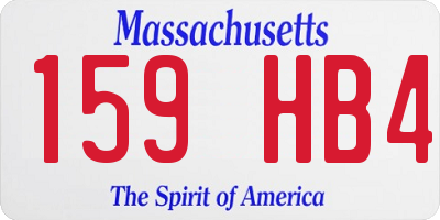 MA license plate 159HB4