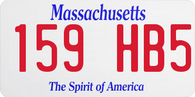 MA license plate 159HB5