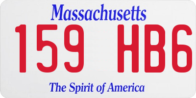 MA license plate 159HB6