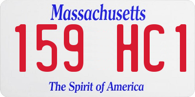 MA license plate 159HC1