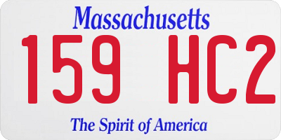 MA license plate 159HC2