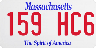 MA license plate 159HC6