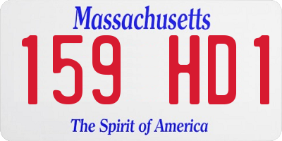 MA license plate 159HD1