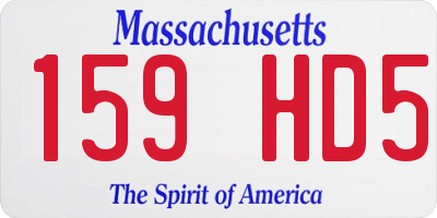 MA license plate 159HD5