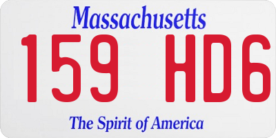 MA license plate 159HD6