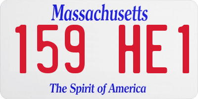 MA license plate 159HE1