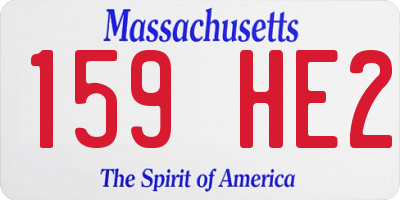 MA license plate 159HE2