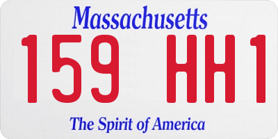 MA license plate 159HH1