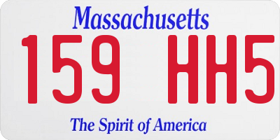 MA license plate 159HH5