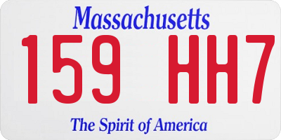 MA license plate 159HH7