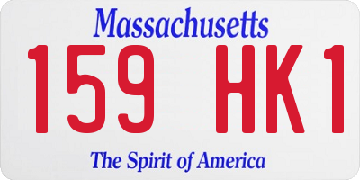 MA license plate 159HK1