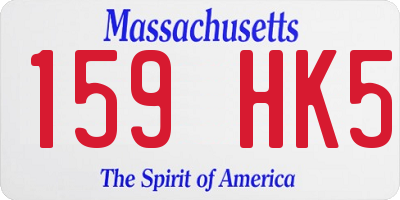 MA license plate 159HK5