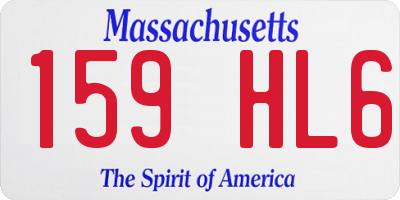 MA license plate 159HL6