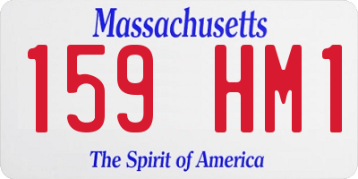 MA license plate 159HM1