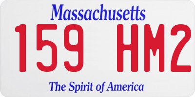 MA license plate 159HM2