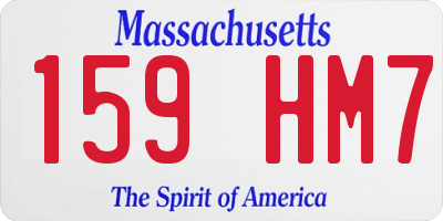 MA license plate 159HM7