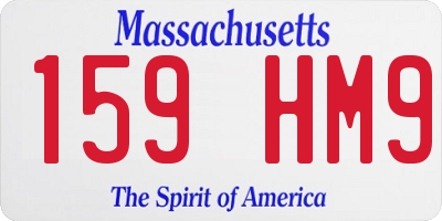 MA license plate 159HM9