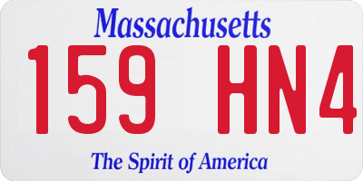 MA license plate 159HN4
