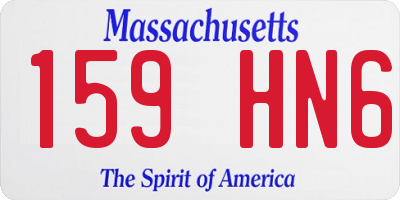 MA license plate 159HN6