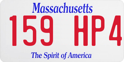MA license plate 159HP4