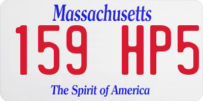 MA license plate 159HP5