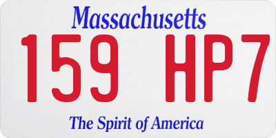 MA license plate 159HP7