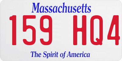 MA license plate 159HQ4