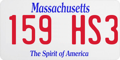 MA license plate 159HS3