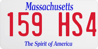 MA license plate 159HS4
