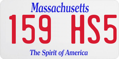 MA license plate 159HS5