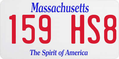 MA license plate 159HS8