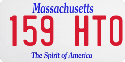 MA license plate 159HT0