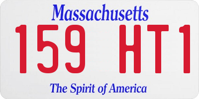 MA license plate 159HT1