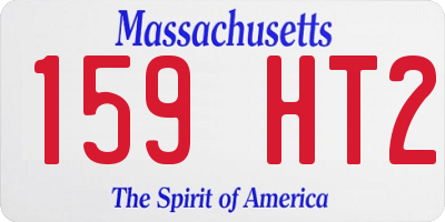 MA license plate 159HT2