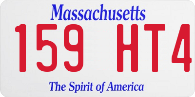 MA license plate 159HT4