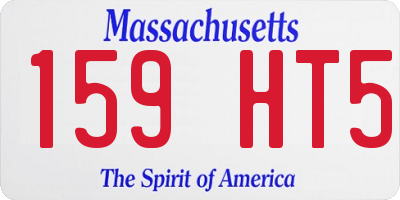 MA license plate 159HT5