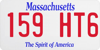 MA license plate 159HT6
