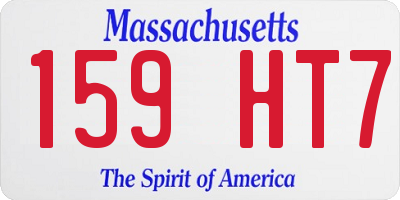 MA license plate 159HT7